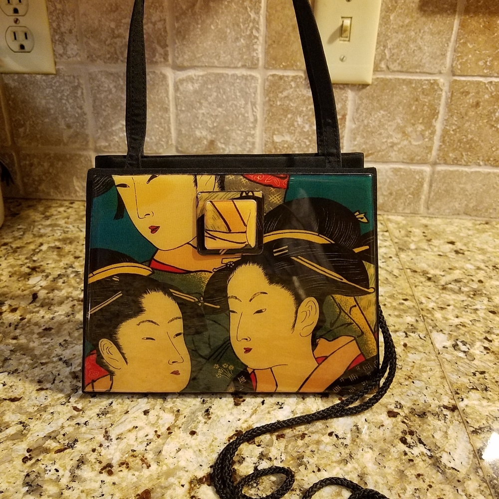 Frascone resin & silk handbag